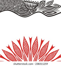 Floral nature background with pattern design elements vector illustration