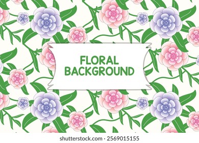Floral or nature background vector art template