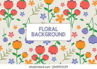Floral or nature background vector art template