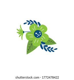 Floral nature icon decorative element vector design