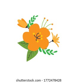 Floral nature icon decorative element vector design