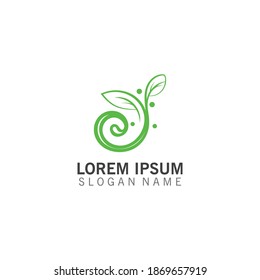 Floral naturaleza hoja de diseño elegante diseño icono icono plantilla vectorial