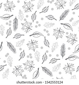Floral nature leaf vector pattern