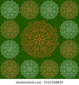 floral nature line art doodle abstract artwork seamless geometric pattern printed background fabric wallpaper hand drawn line mandala
