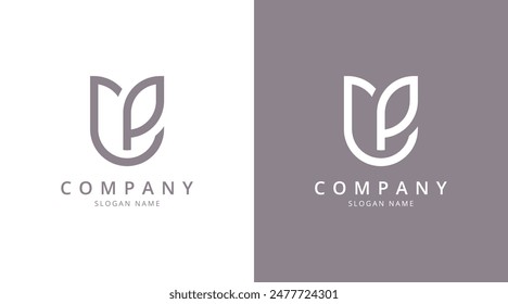 Plantilla de logo de adorno floral y de naturaleza. Minimalista, lujoso, real y elegante logo Vector