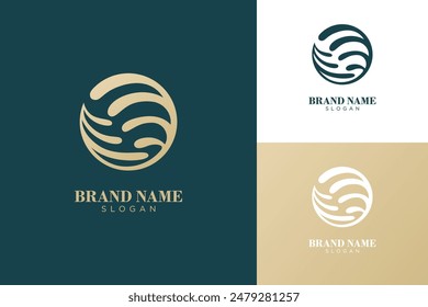 Plantilla de logo de adorno floral y de naturaleza. Minimalista, lujoso, real y elegante logo Vector