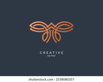 Floral and nature ornament logo symbol template. Minimalist, luxury, royal and elegant logo vector