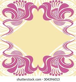 Floral nature patten card vector illustration