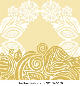 Floral nature patten card vector illustration