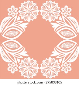 Floral nature pattern background invitation card vector illustration