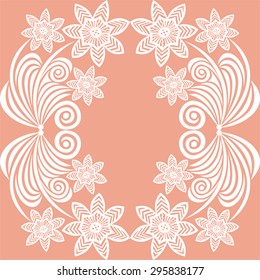 Floral nature pattern background invitation card vector illustration