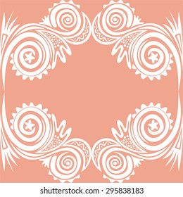 Floral nature pattern background invitation card vector illustration