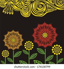 Floral nature pattern background vector illustration