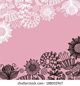 Floral nature pattern background vector illustration