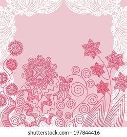 Floral nature pattern background vector illustration