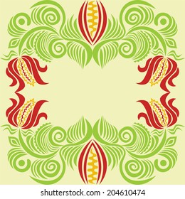 Floral nature pattern background vector illustration