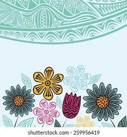 Floral nature pattern background vector illustration