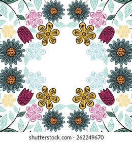 Floral nature pattern background vector illustration