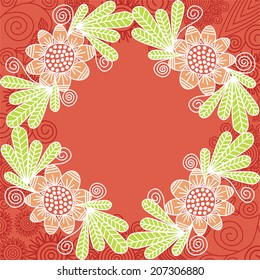 Floral nature pattern card vector illustration