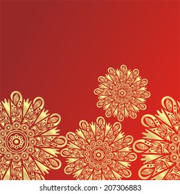 Floral nature pattern card vector illustration