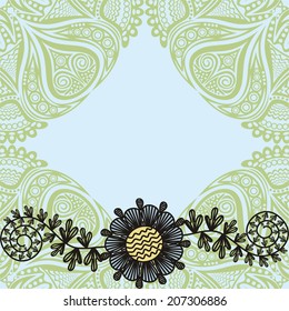 Floral nature pattern card vector illustration