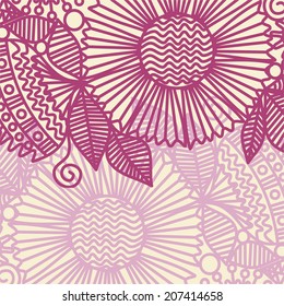 Floral nature pattern card vector illustration