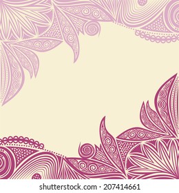 Floral nature pattern card vector illustration