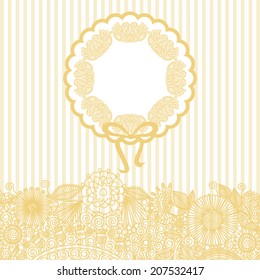 Floral nature pattern card vector illustration