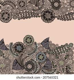 Floral nature pattern card vector illustration