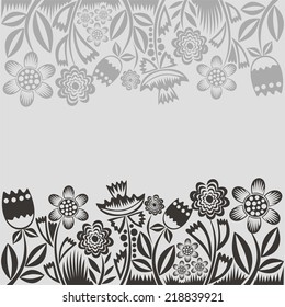 Floral nature pattern card vector illustration