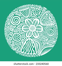 Floral nature pattern card vector illustration
