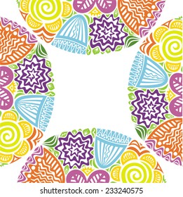Floral nature pattern card vector illustration