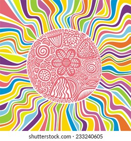 Floral nature pattern card vector illustration
