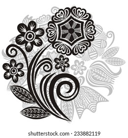 Floral nature pattern card vector illustration