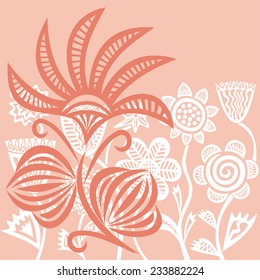 Floral nature pattern card vector illustration