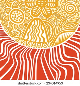 Floral nature pattern card vector illustration