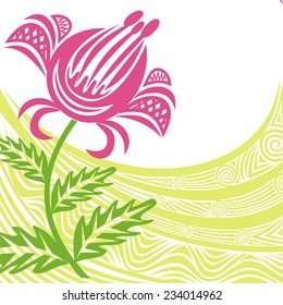 Floral nature pattern card vector illustration