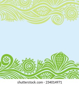 Floral nature pattern card vector illustration