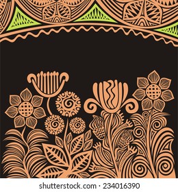 Floral nature pattern card vector illustration