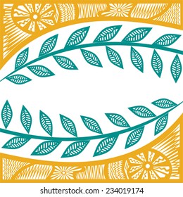 Floral nature pattern card vector illustration