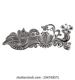 Floral nature pattern card vector illustration