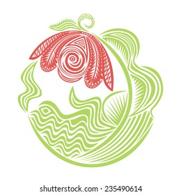 Floral nature pattern card vector illustration