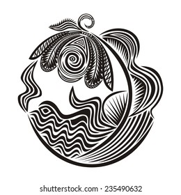 Floral nature pattern card vector illustration