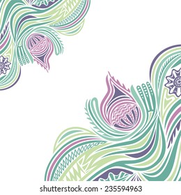 Floral nature pattern card vector illustration