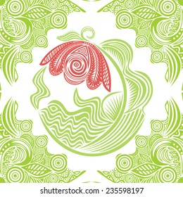 Floral nature pattern card vector illustration