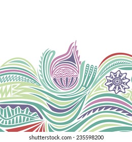 Floral nature pattern card vector illustration