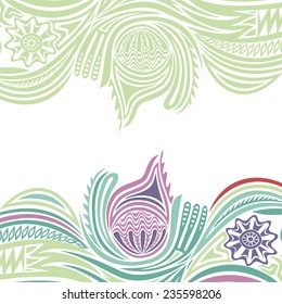 Floral nature pattern card vector illustration