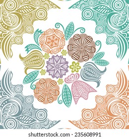 Floral nature pattern card vector illustration