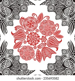 Floral nature pattern card vector illustration