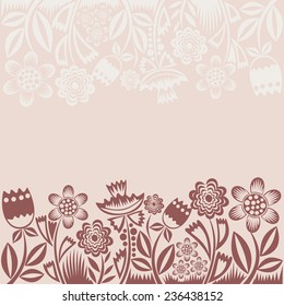 Floral nature pattern card vector illustration